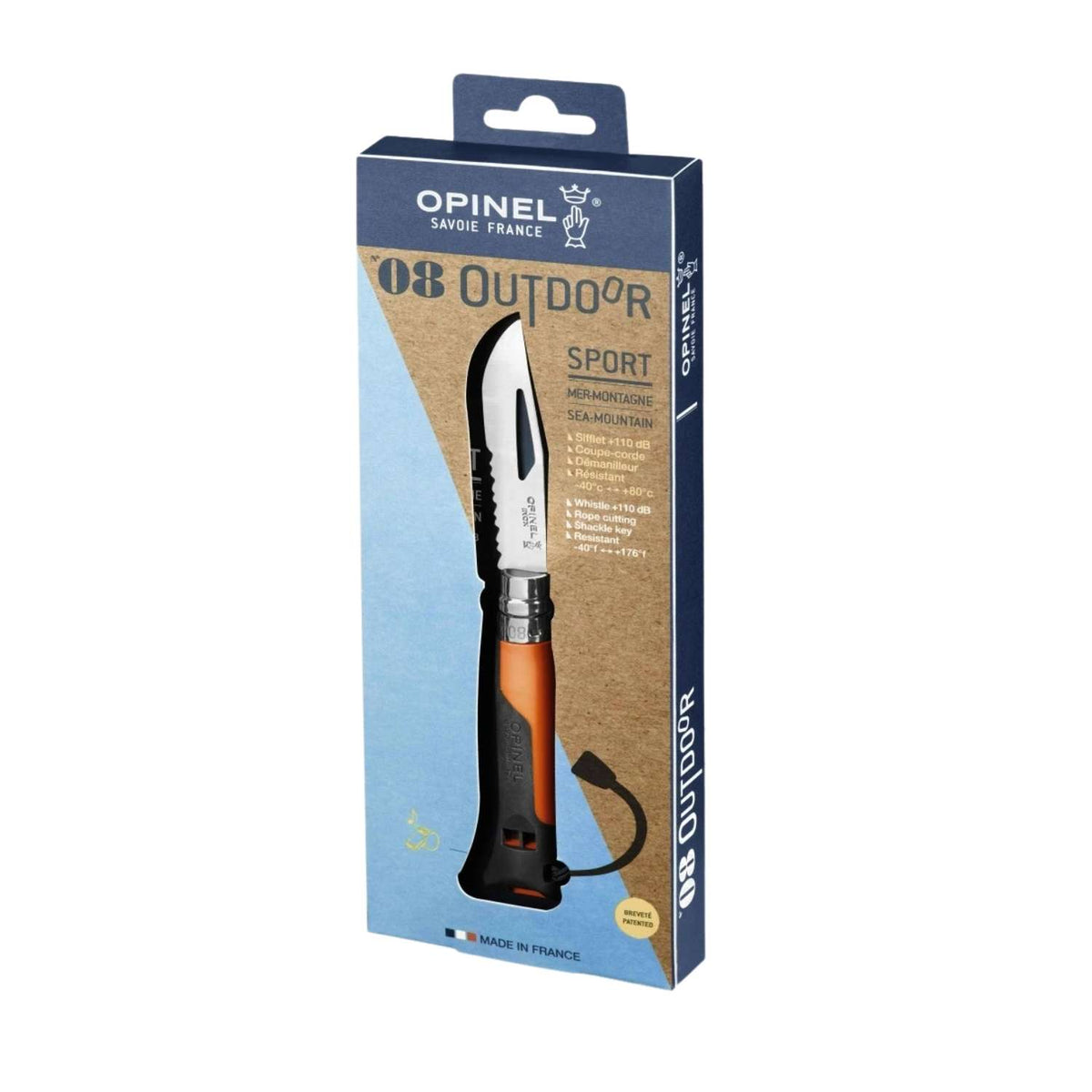 Opinel Pocket Knife 8.5 cm Orange Handle No 8 Outdoor 001577