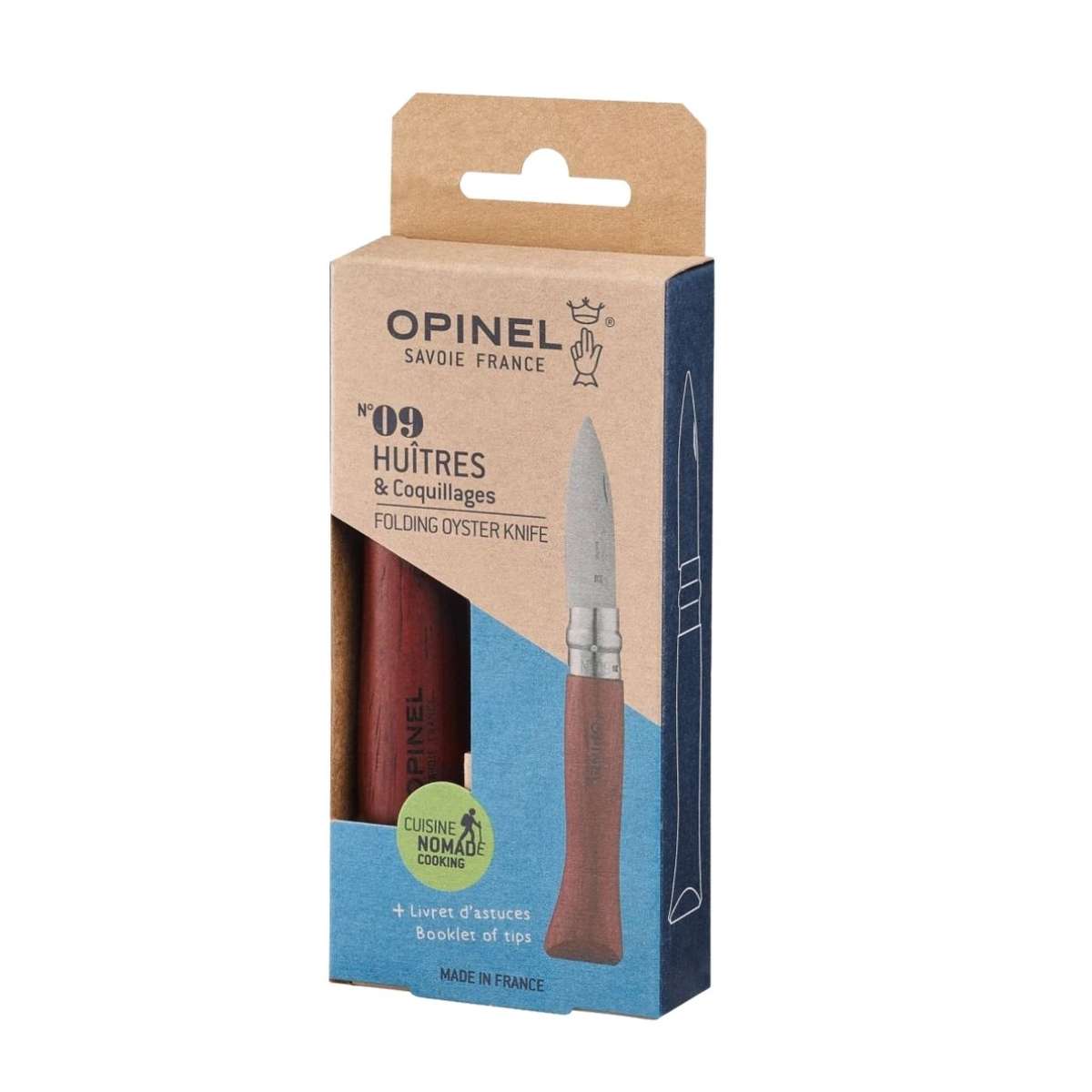 Opinel Pocket Knife 6.5 cm for Oyster Padouk Handle No 9 Inox 001616