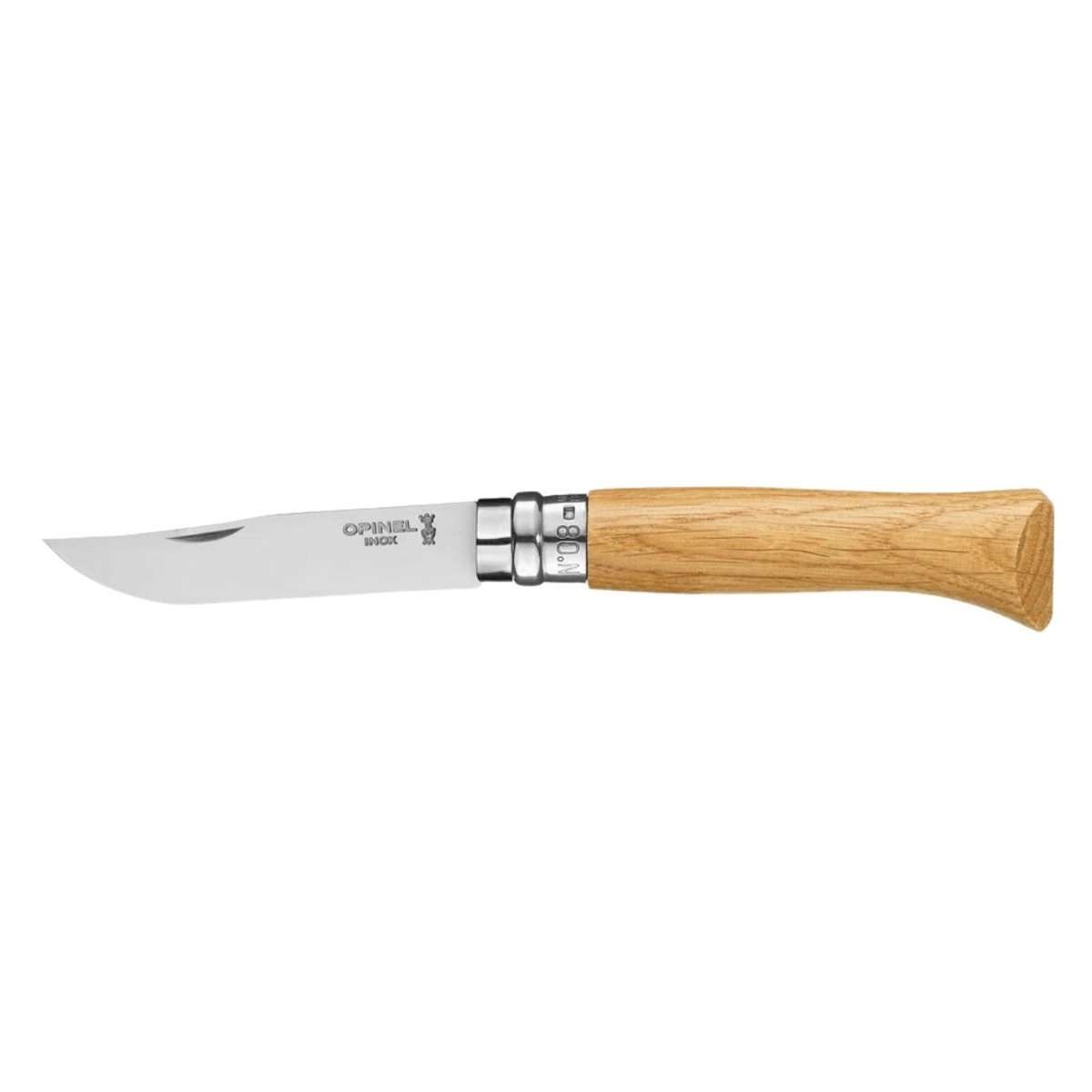 Opinel Pocket Knife 8.5 cm Oak Wood Handle No 8 Classic Wood 002021