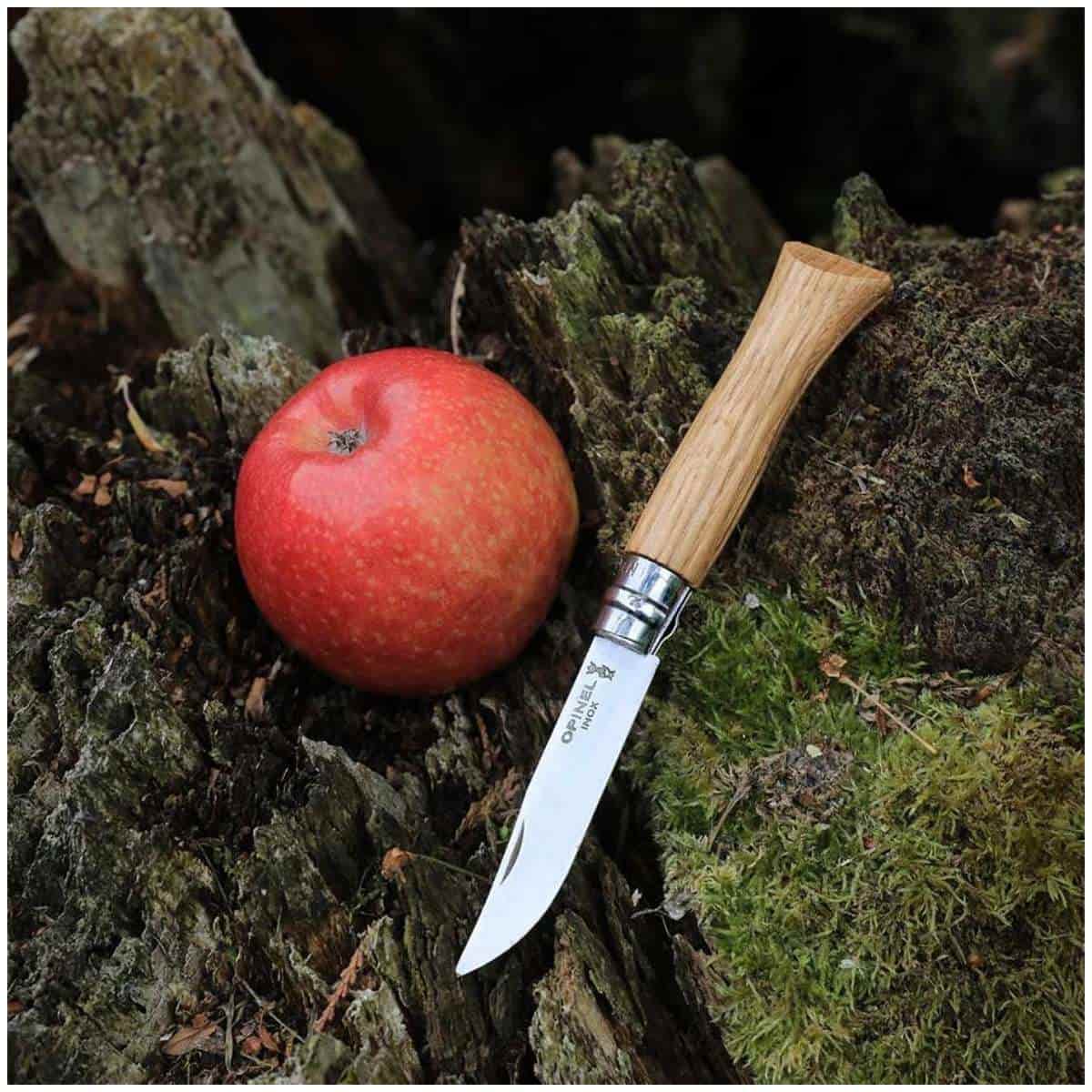 Opinel Pocket Knife 8.5 cm Oak Wood Handle No 8 Classic Wood 002021
