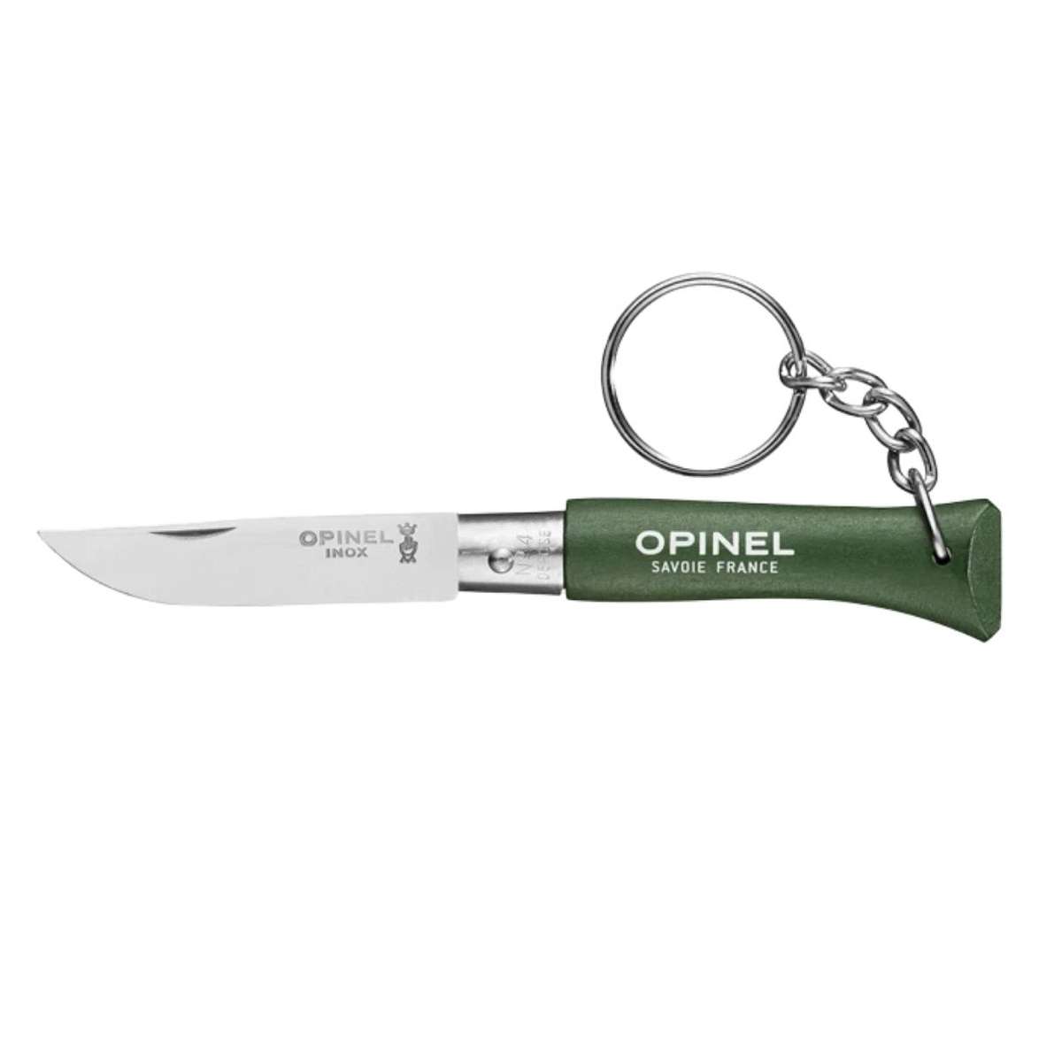 Opinel Keychain Pocket Knife 5 cm Khaki Handle No 4 Inox 002054