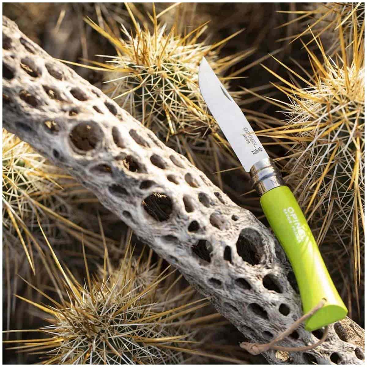 Opinel Pocket Knife 8 cm Lime Handle No 7 Colorama Barouder 002207