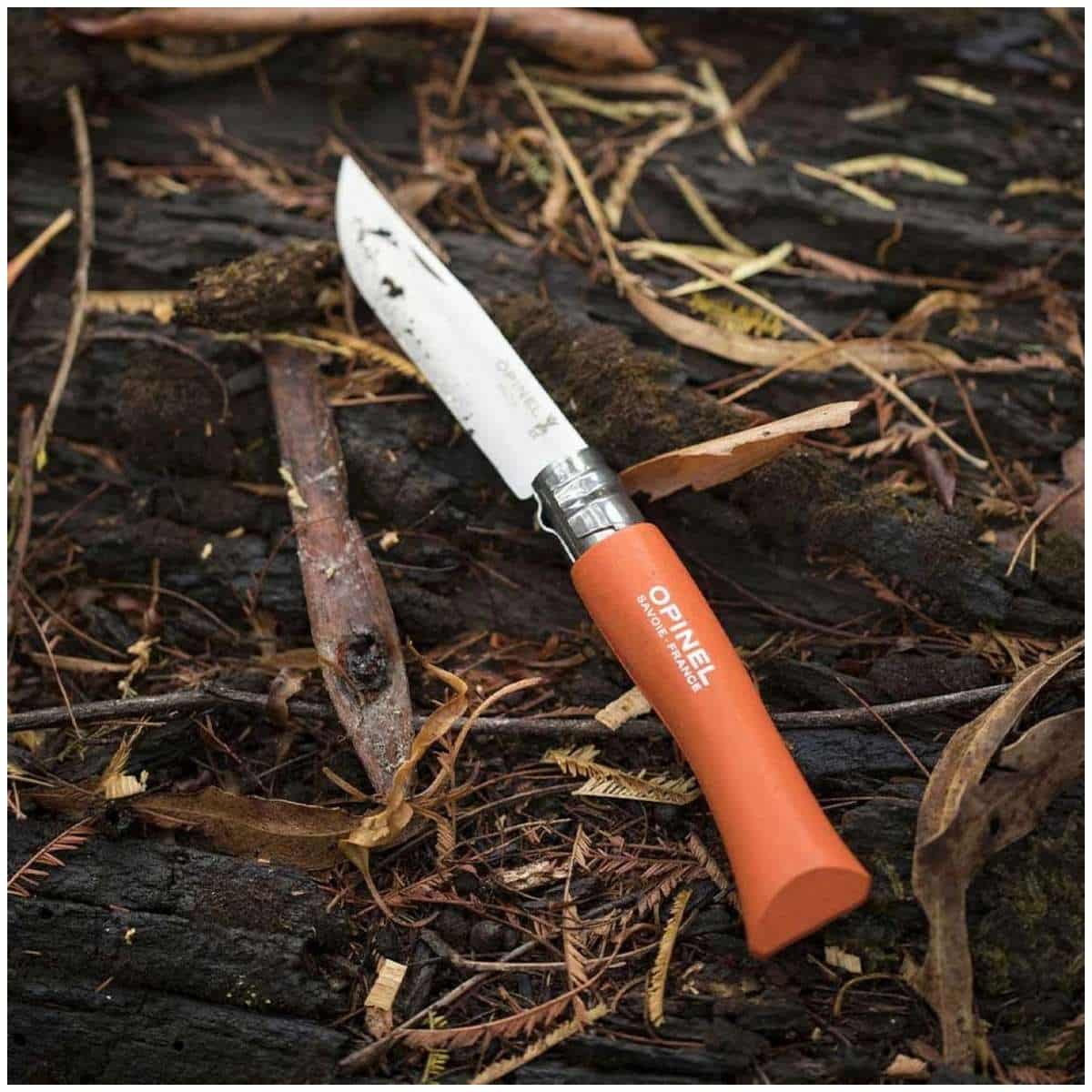Opinel Pocket Knife 8 cm Orange Handle No 7 Colorama Barouder 002208