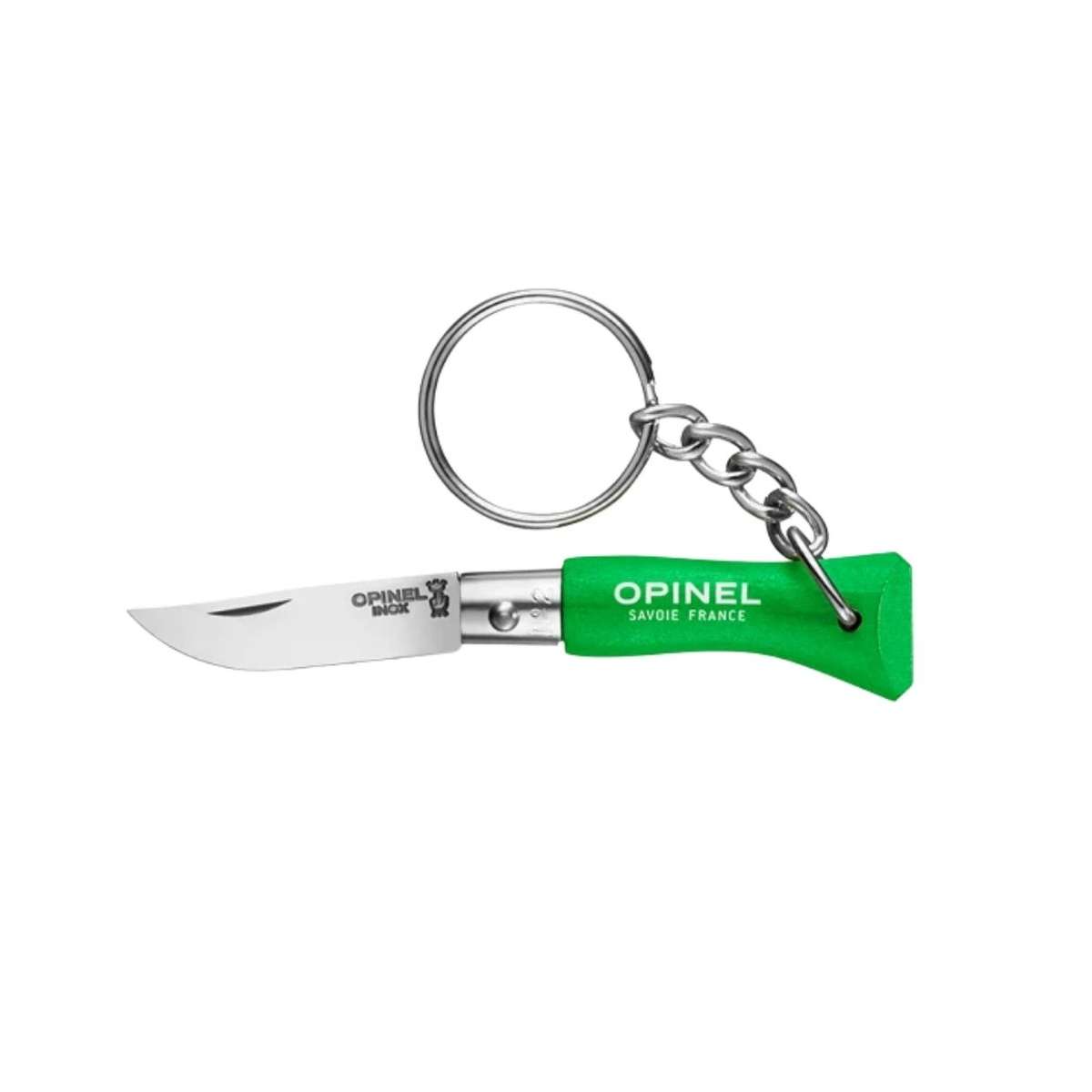 Opinel Keychain Pocket Knife 3.5 cm Green Handle No 2 Inox 002273