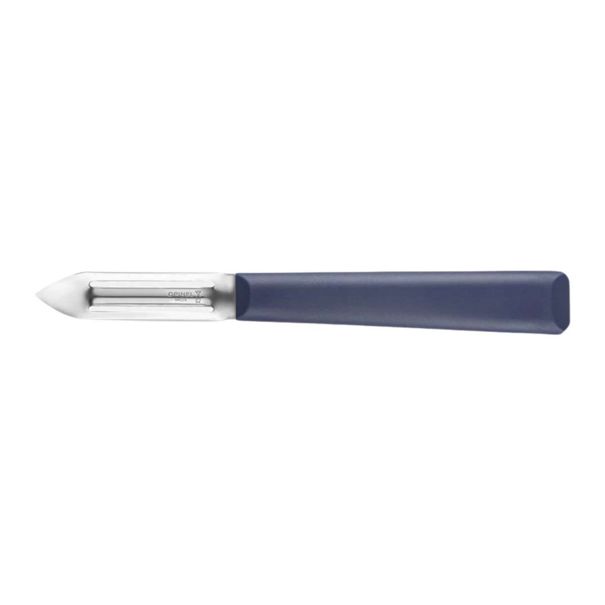 Opinel Stainless Steel Peeler 6 cm with Blue Handle No 315 Essentiels+ 002356
