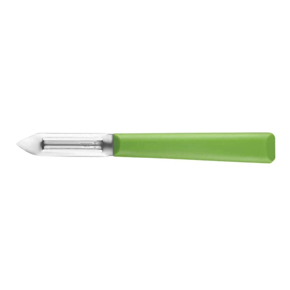 Opinel Stainless Steel Peeler 6 cm with Green Handle No 315 Essentiels+ 002357