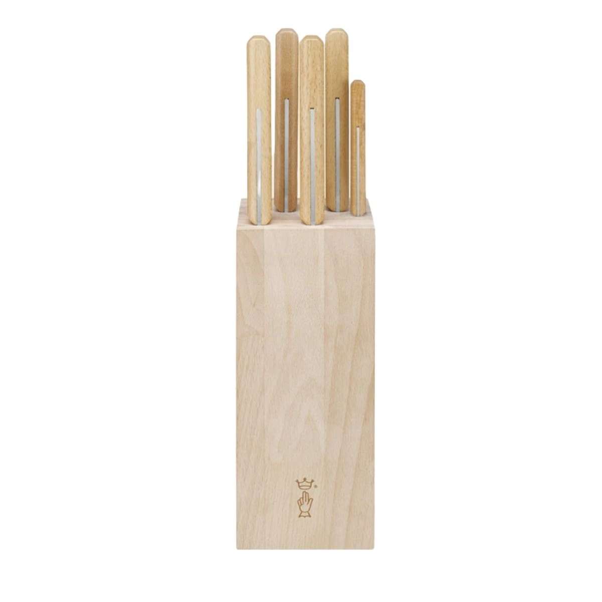 Opinel Knife Block Set 6 pcs Parallele Bloc 002402