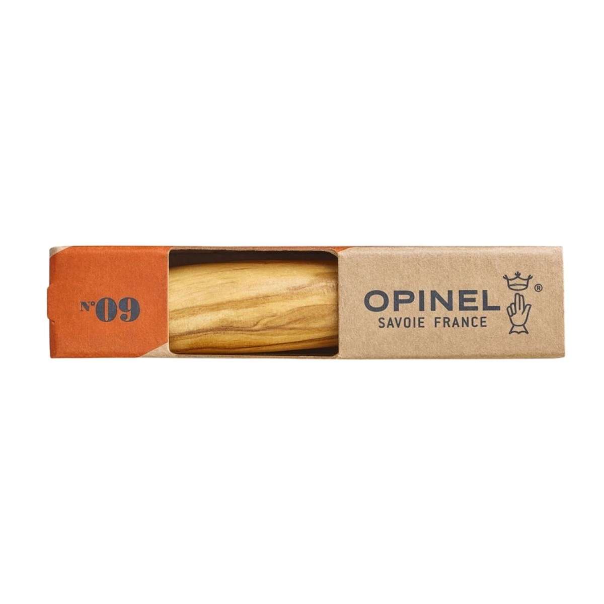 Opinel Pocket Knife 9 cm Olive Wood Handle No 9 Classic Wood 002426