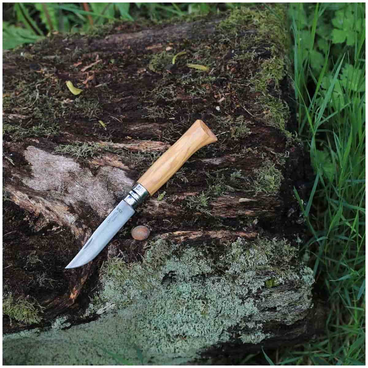 Opinel Pocket Knife 9 cm Olive Wood Handle No 9 Classic Wood 002426