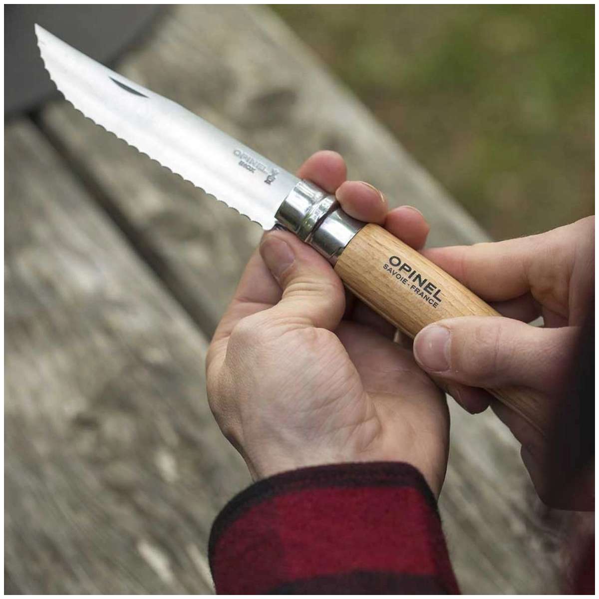 Opinel Pocket Knife 12 cm Beech Wood Handle No 12 Inox 002441