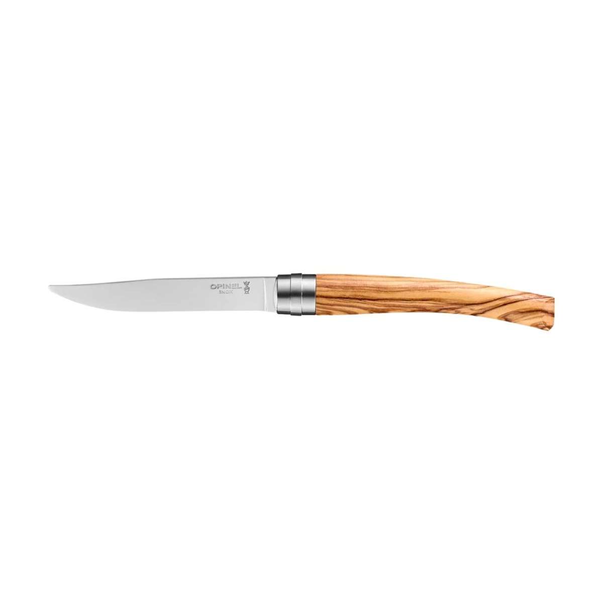 Opinel Handmade Steak Knives Set 4 pcs 10 cm Olive Wood Handle Table Chic 002481