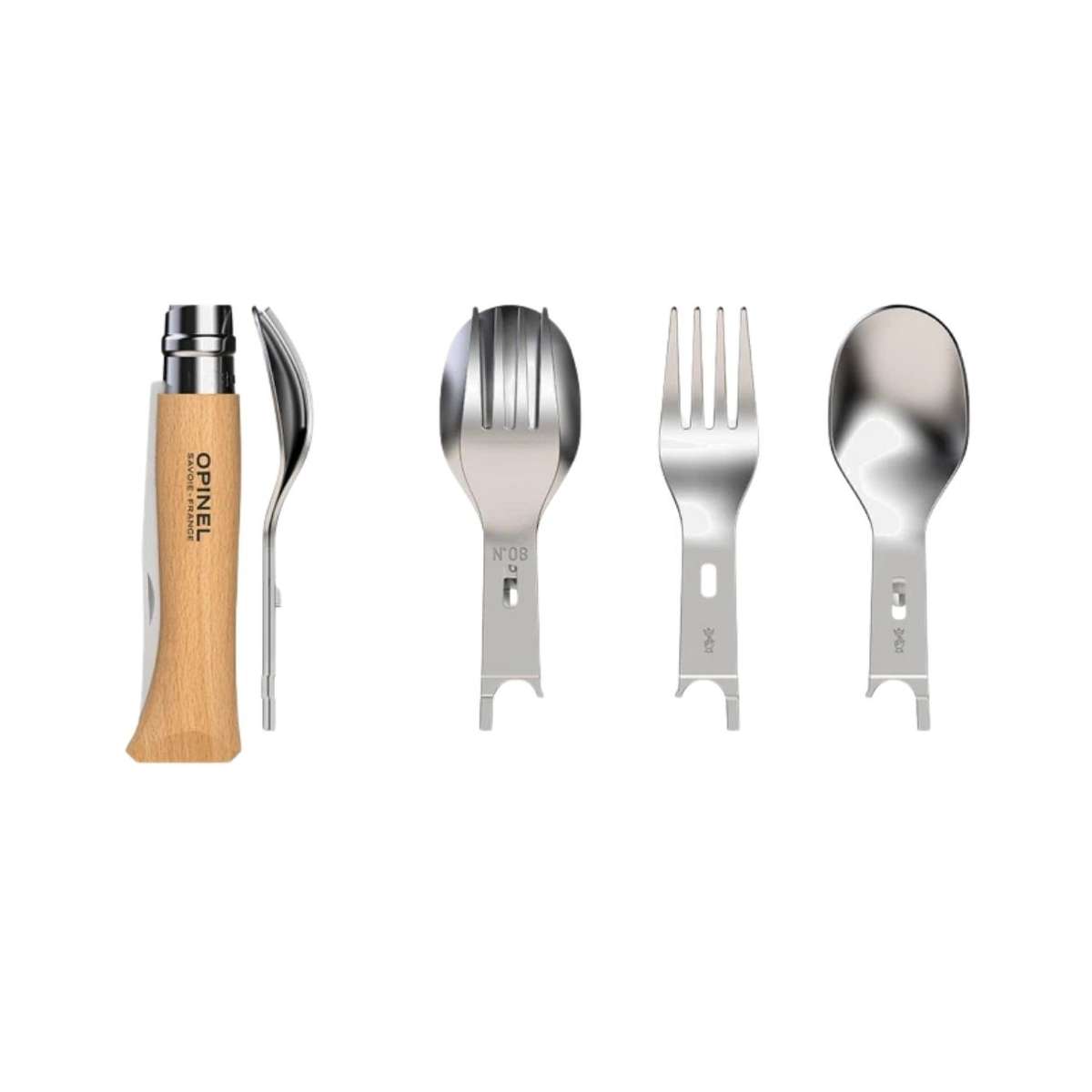 Opinel Cutlery With Towel 4 pcs Set For Picnik 002500