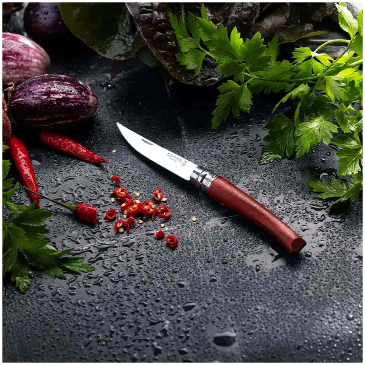 Opinel Pocket Knife 8 cm Padouk Handle No 8 Slim 002554