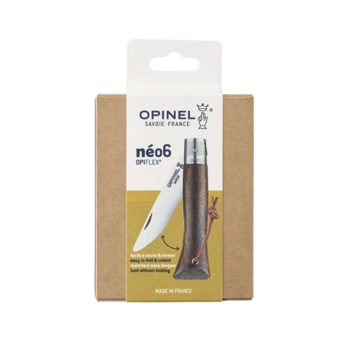 Opinel Pocket Knife 7 cm Black Walnut Wood Handle Neo6 Opiflex 003108