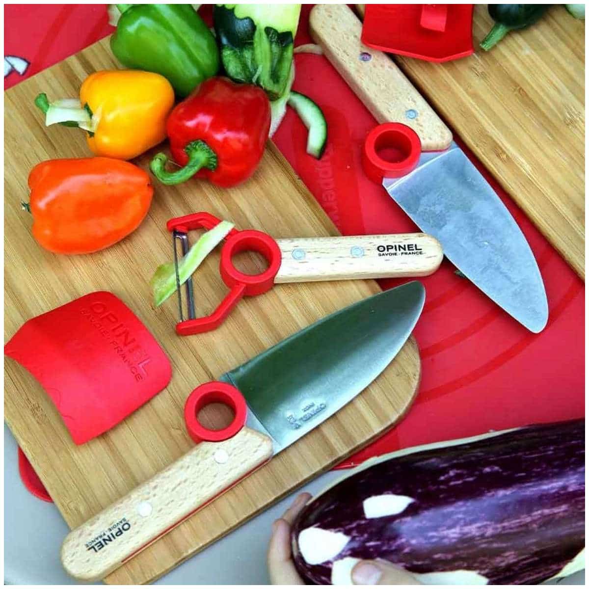 Opinel Kid’s Knife With Peeler And Finger Guard Set 3 pcs 003112