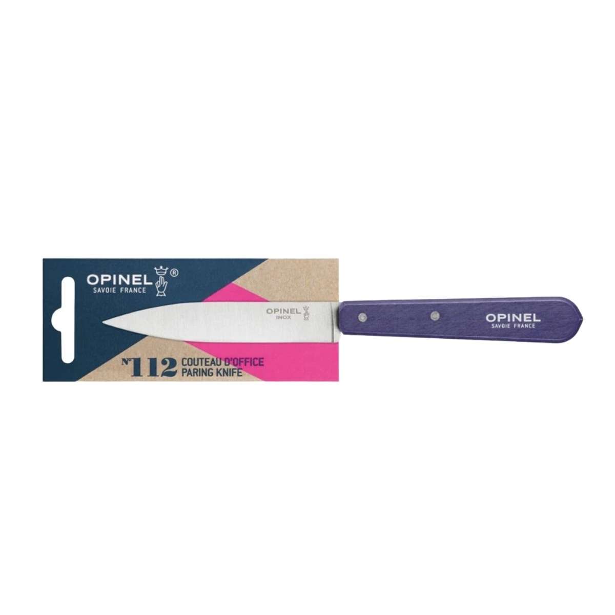 Opinel Paring Knife 10 cm Purple Wooden Handle No 112 Paysage 003116