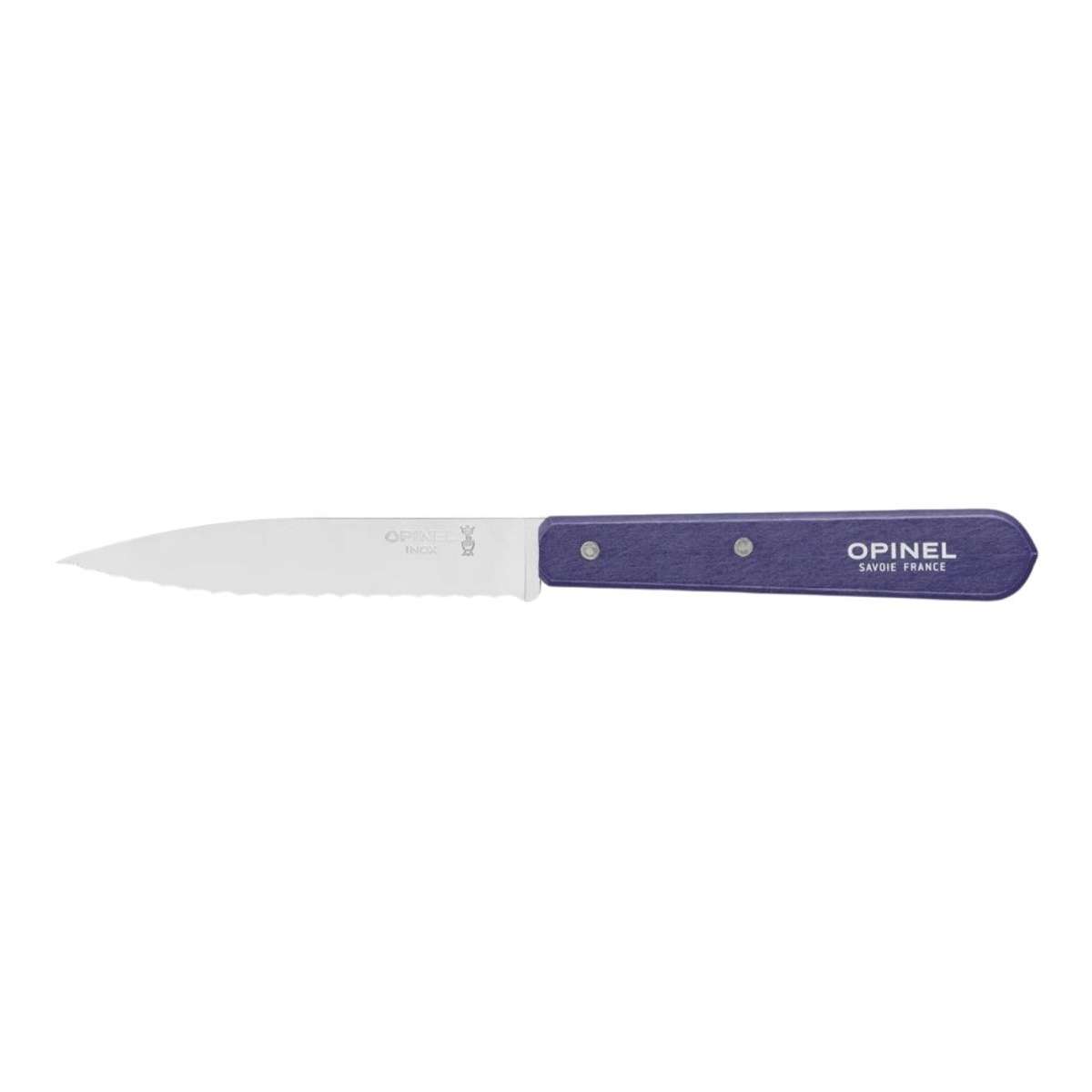 Opinel Serrated Paring Knife 10 cm Purple Wooden Handle No 112 Paysage 003120