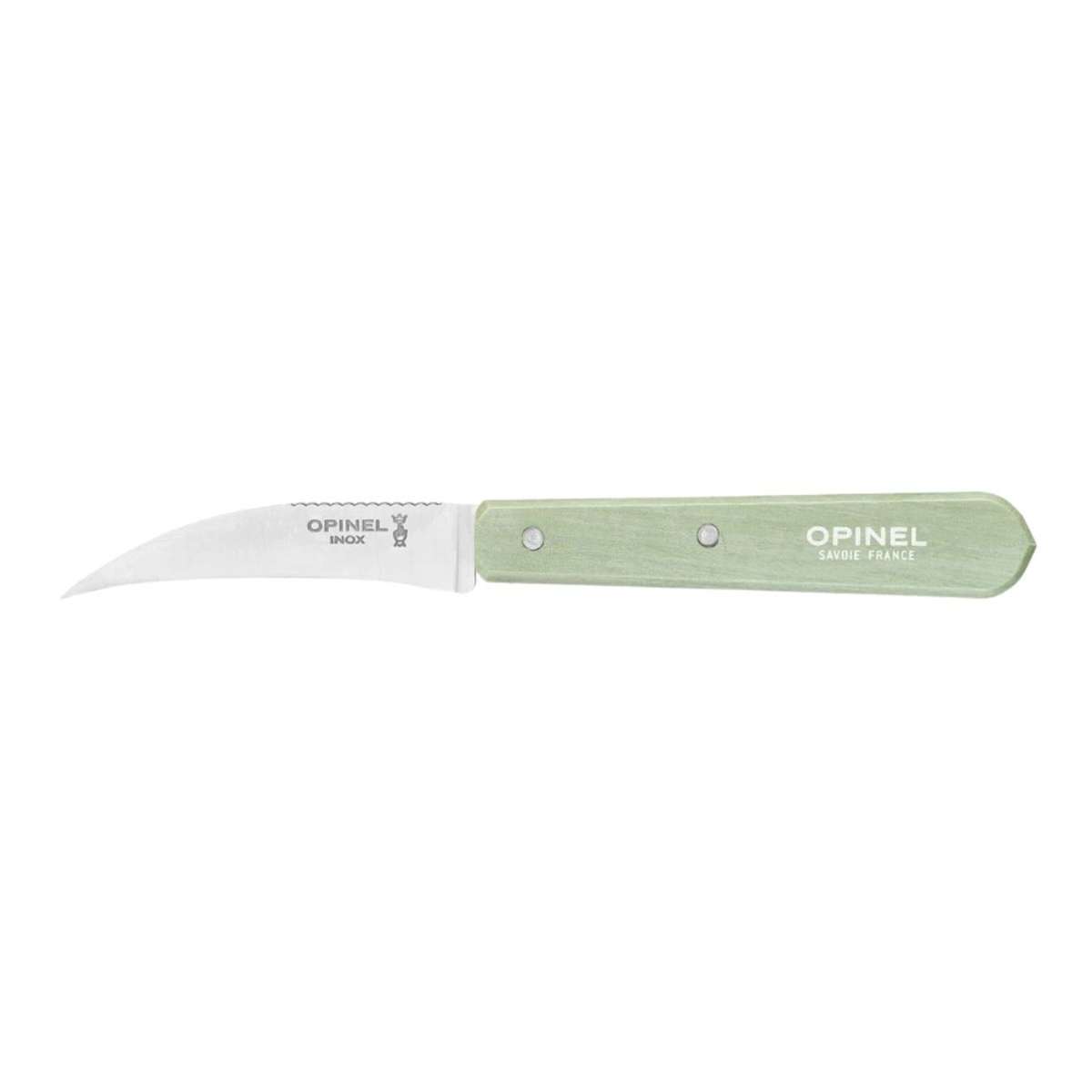 Opinel Peeling Knife 7 cm Green Wooden Handle No 114 Paysage 003129