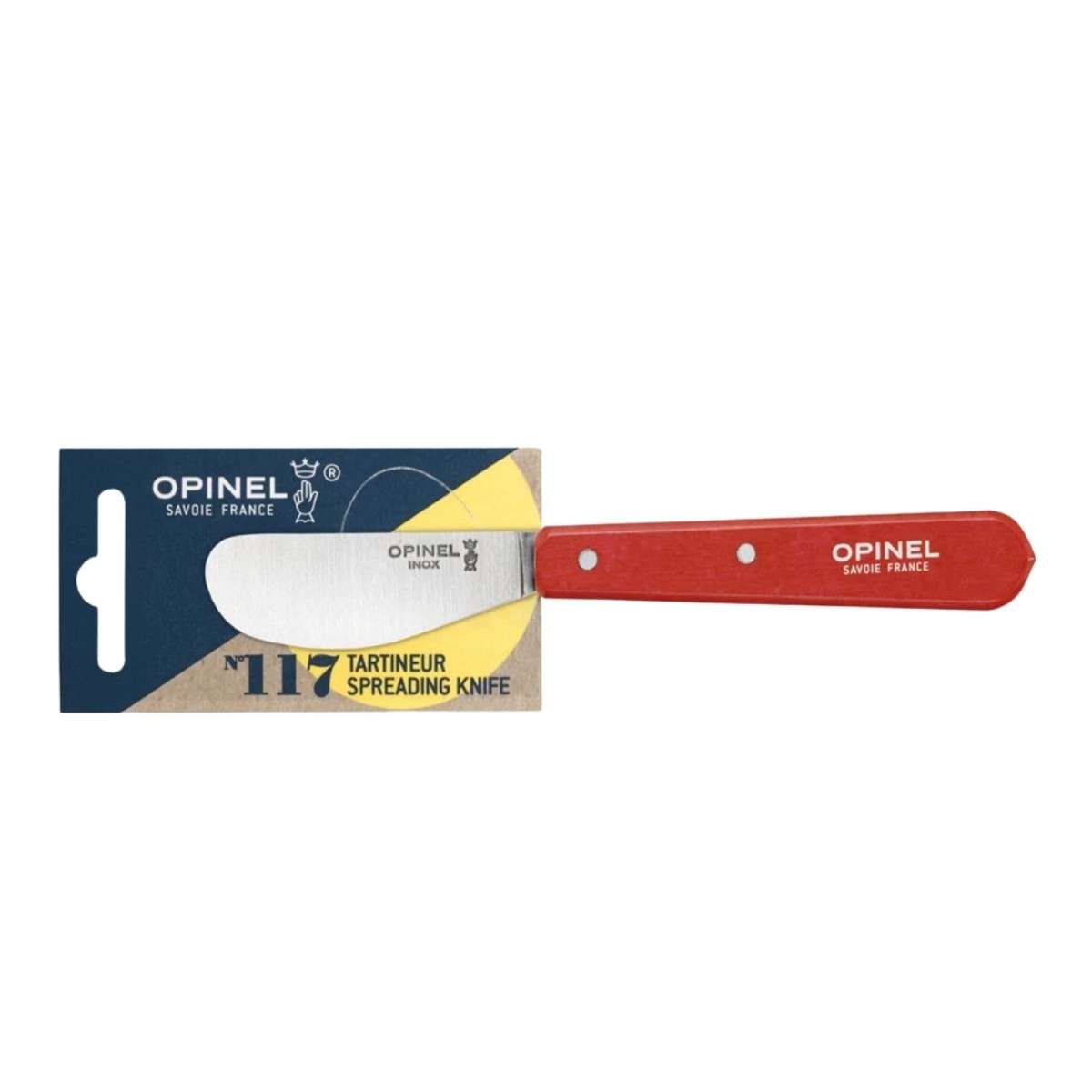 Opinel Butter Knife 7 cm with Red Wooden Handle No 117 Paysage 003131