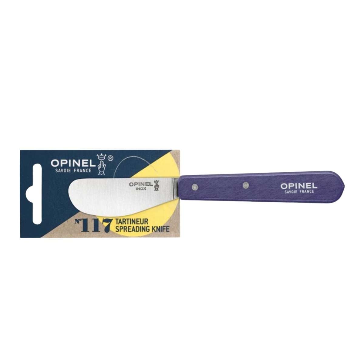 Opinel Butter Knife 7 cm with Purple Wooden Handle No 117 Paysage 003132