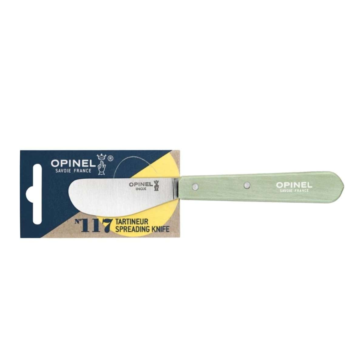 Opinel Butter Knife 7 cm with Green Wooden Handle No 117 Paysage 003133