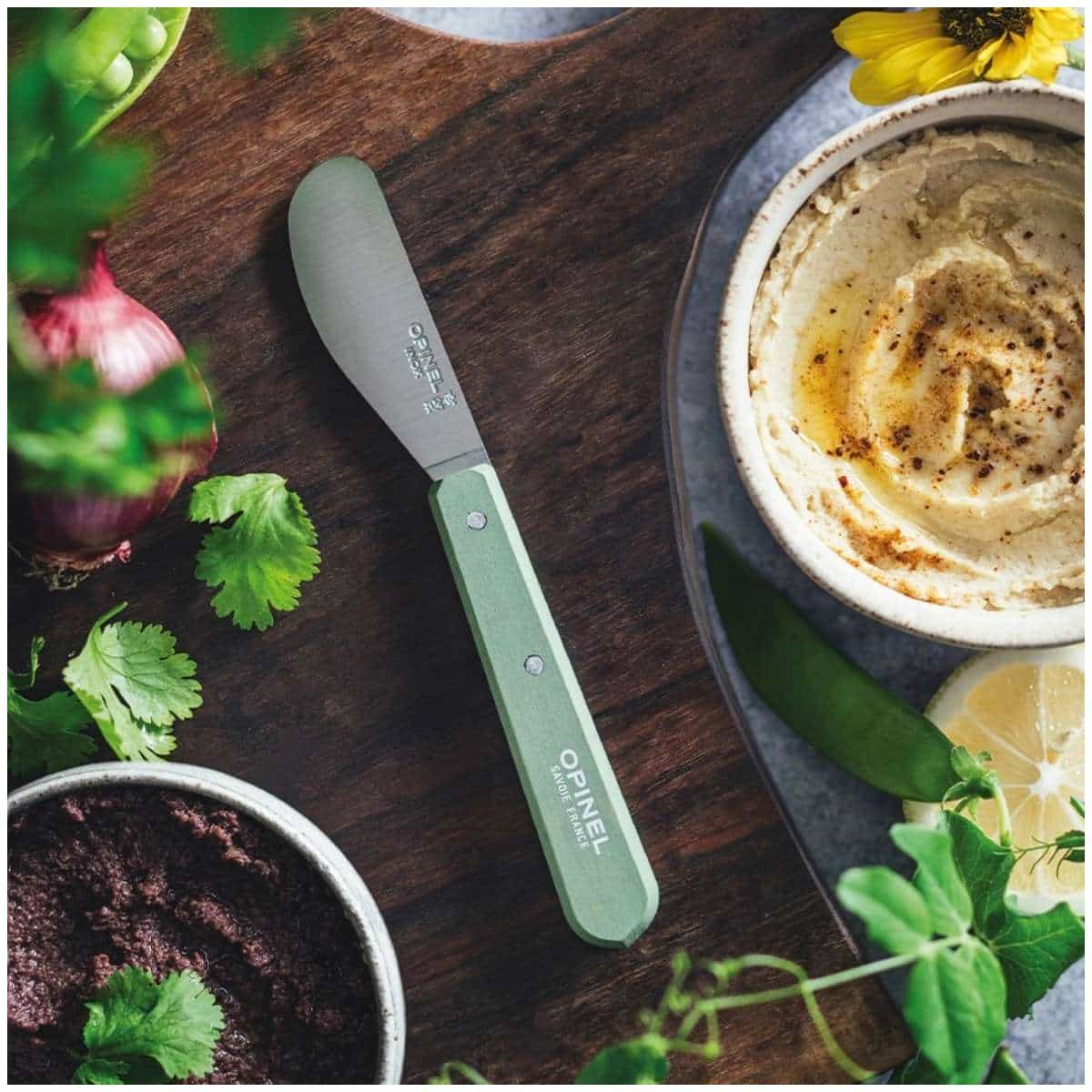 Opinel Butter Knife 7 cm with Green Wooden Handle No 117 Paysage 003133