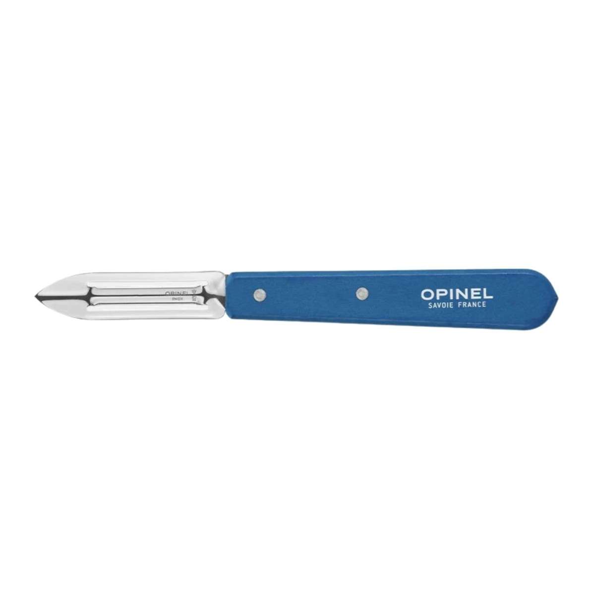 Opinel Stainless Steel Peeler 6 cm with Blue Wooden Handle No 115 Paysage 003204