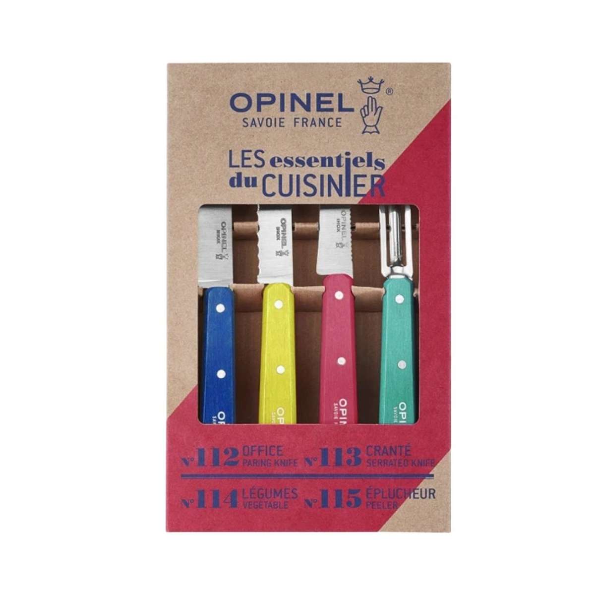 Opinel Kitchen Knives and Peeler Set 4 pcs Les Essentiels Primo 80 003208