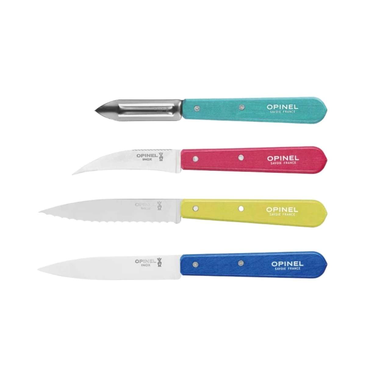 Opinel Kitchen Knives and Peeler Set 4 pcs Les Essentiels Primo 80 003208