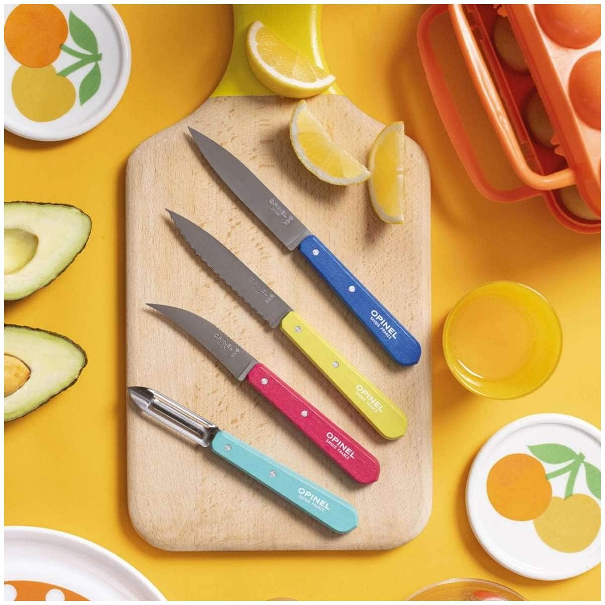Opinel Kitchen Knives and Peeler Set 4 pcs Les Essentiels Primo 80 003208