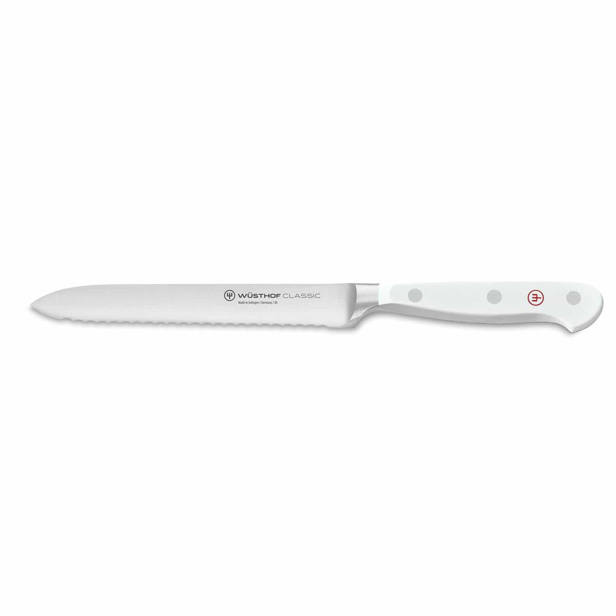 Wusthof Serrated Utility-Cold Cuts Knife 14 cm Classic White 1040201614
