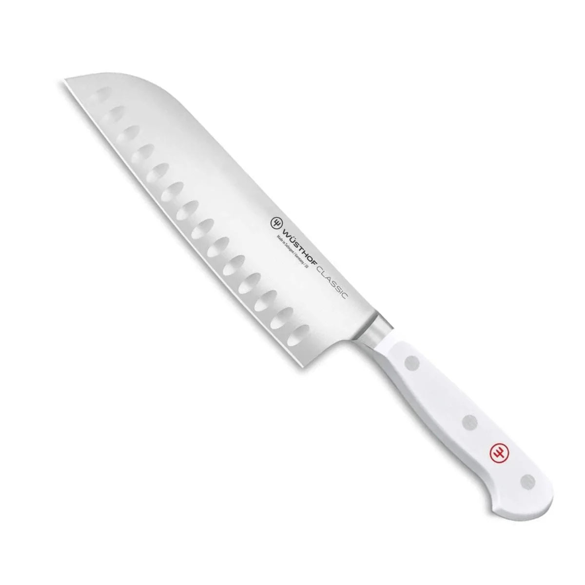 Wusthof Μαχαίρι Santoku 17 εκατ. με αυλακώσεις Classic White 1040231317