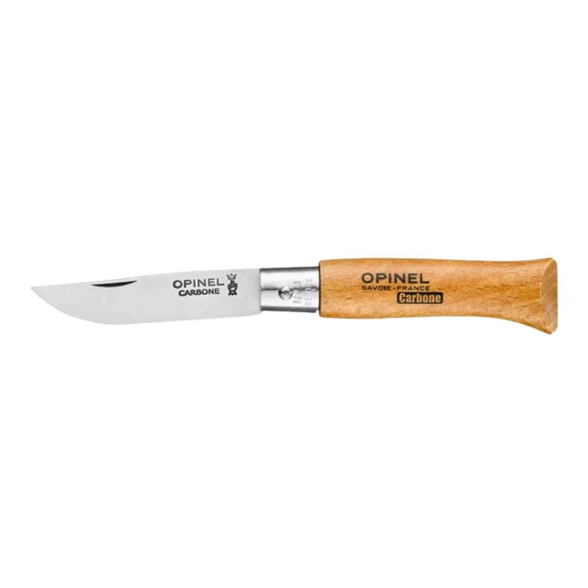 Opinel Pocket Knife 5 cm Beech Wood Handle No 4 Carbon 111040