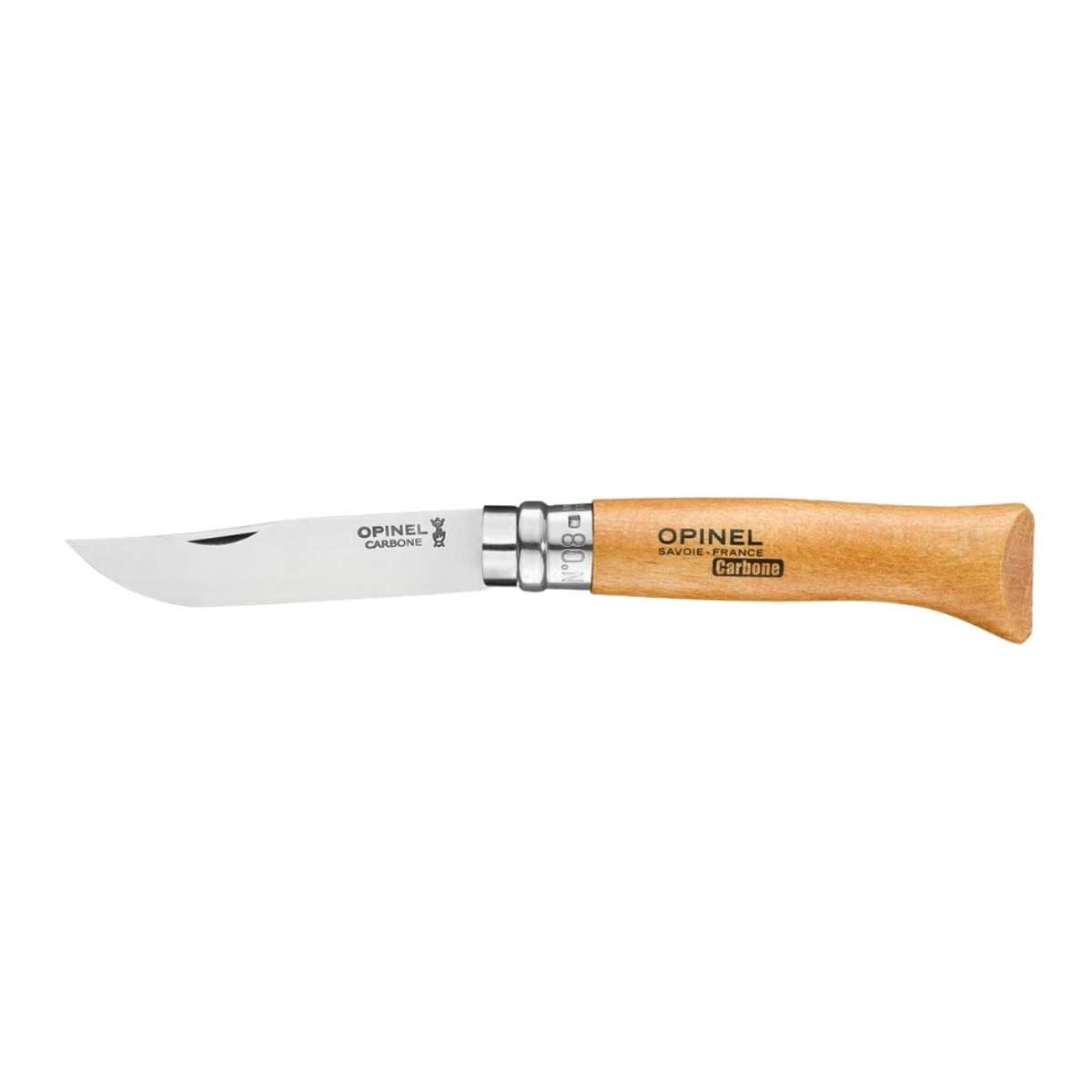 Opinel Pocket Knife 8.5 cm Beech Wood Handle No 8 Carbon 113080