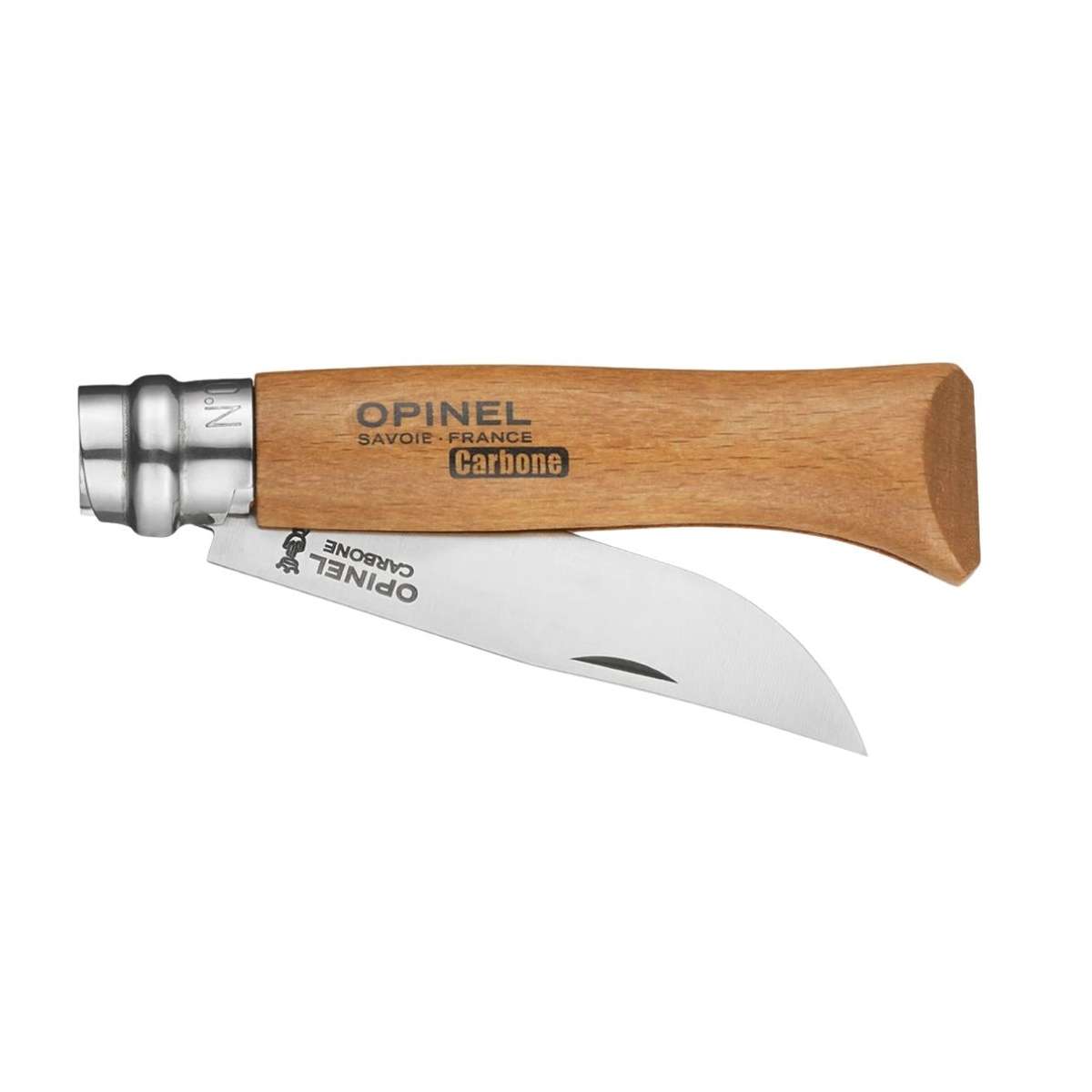 Opinel Pocket Knife 8.5 cm Beech Wood Handle No 8 Carbon 113080
