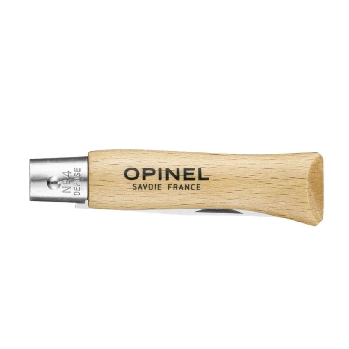 Opinel Pocket Knife 5 cm Beech Wood Handle No 4 Inox 121040