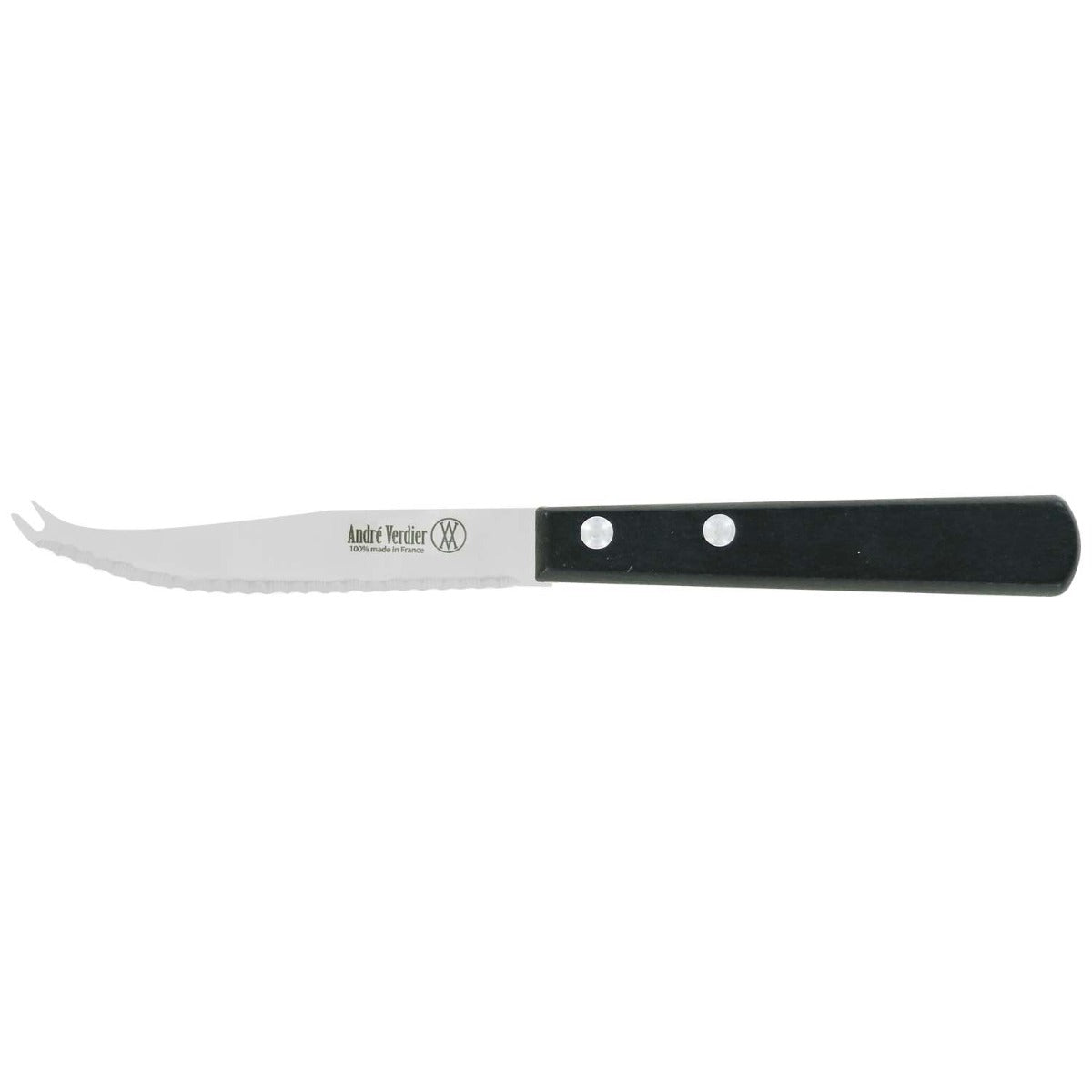 Andre verdier Serrated Cheese Knife 11 cm Black Wooden Handle Prepa Culi