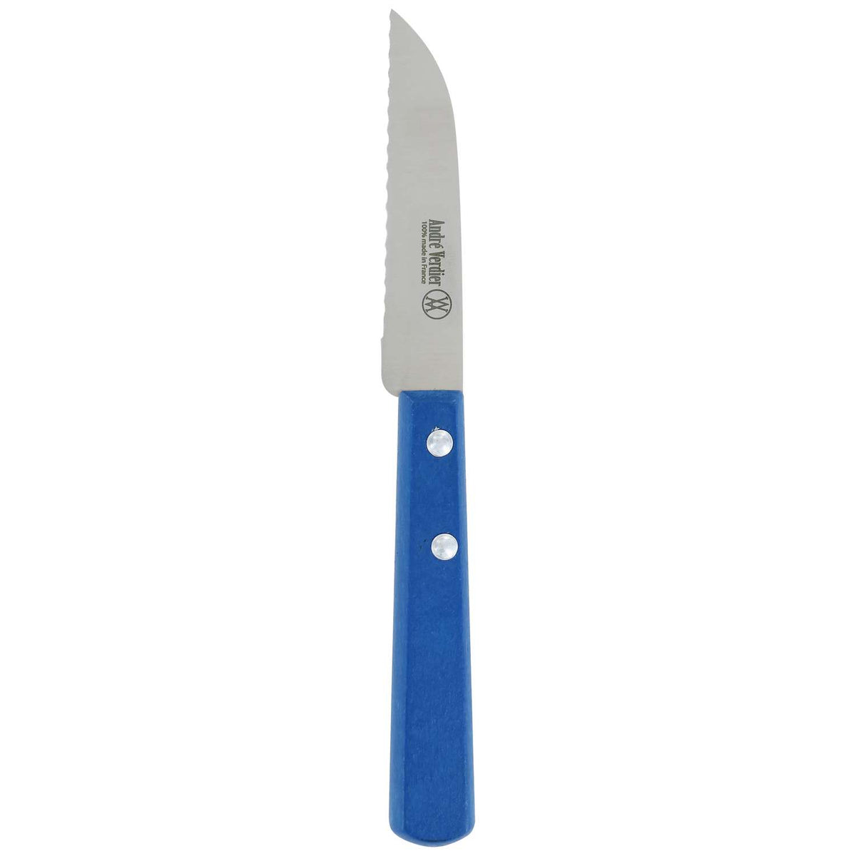 Andre verdier Serrated Paring Knife 8 cm Blue Wooden Handle Prepa Culi