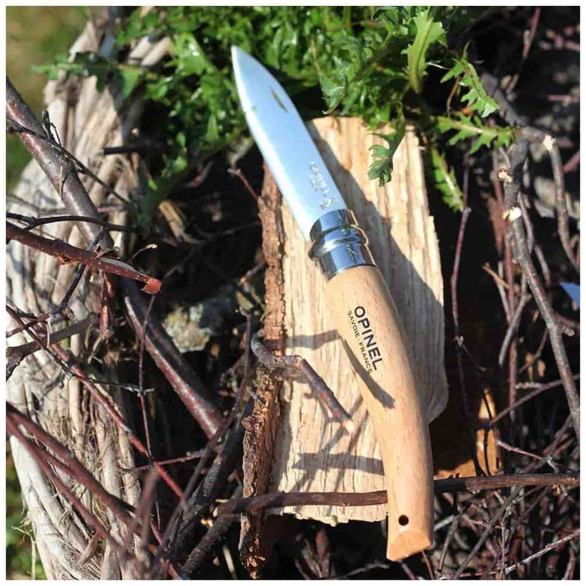 Opinel Pocket Knife 8 cm Beech Wood Handle No 8 Garden 133080