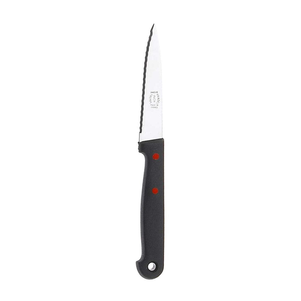 Andre verdier Serrated Utility Knife 9 cm With Black Handle Dynamit 140MDNRR