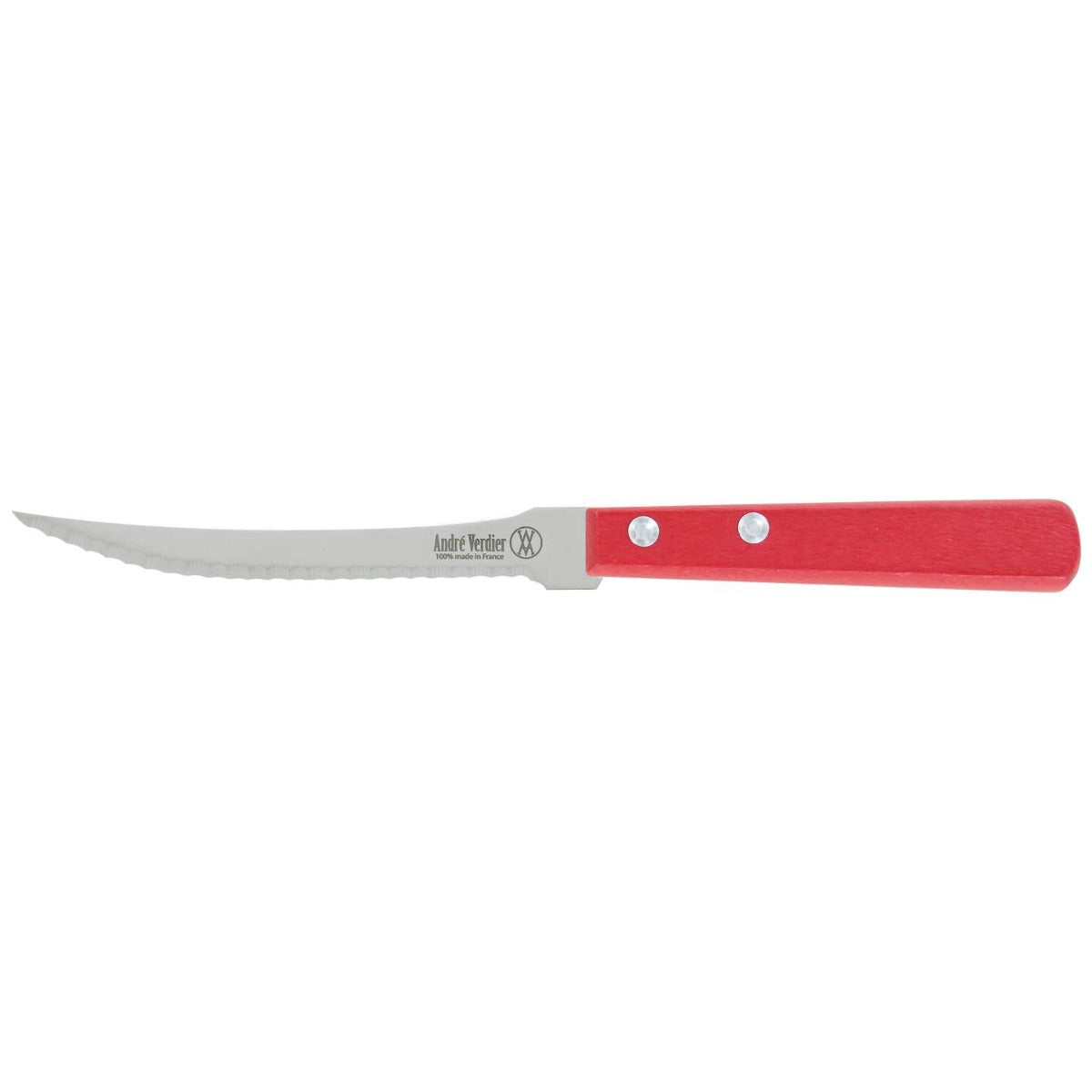 Andre verdier Serrated Tomato Knife 12 cm Red Wooden Handle Prepa Culi