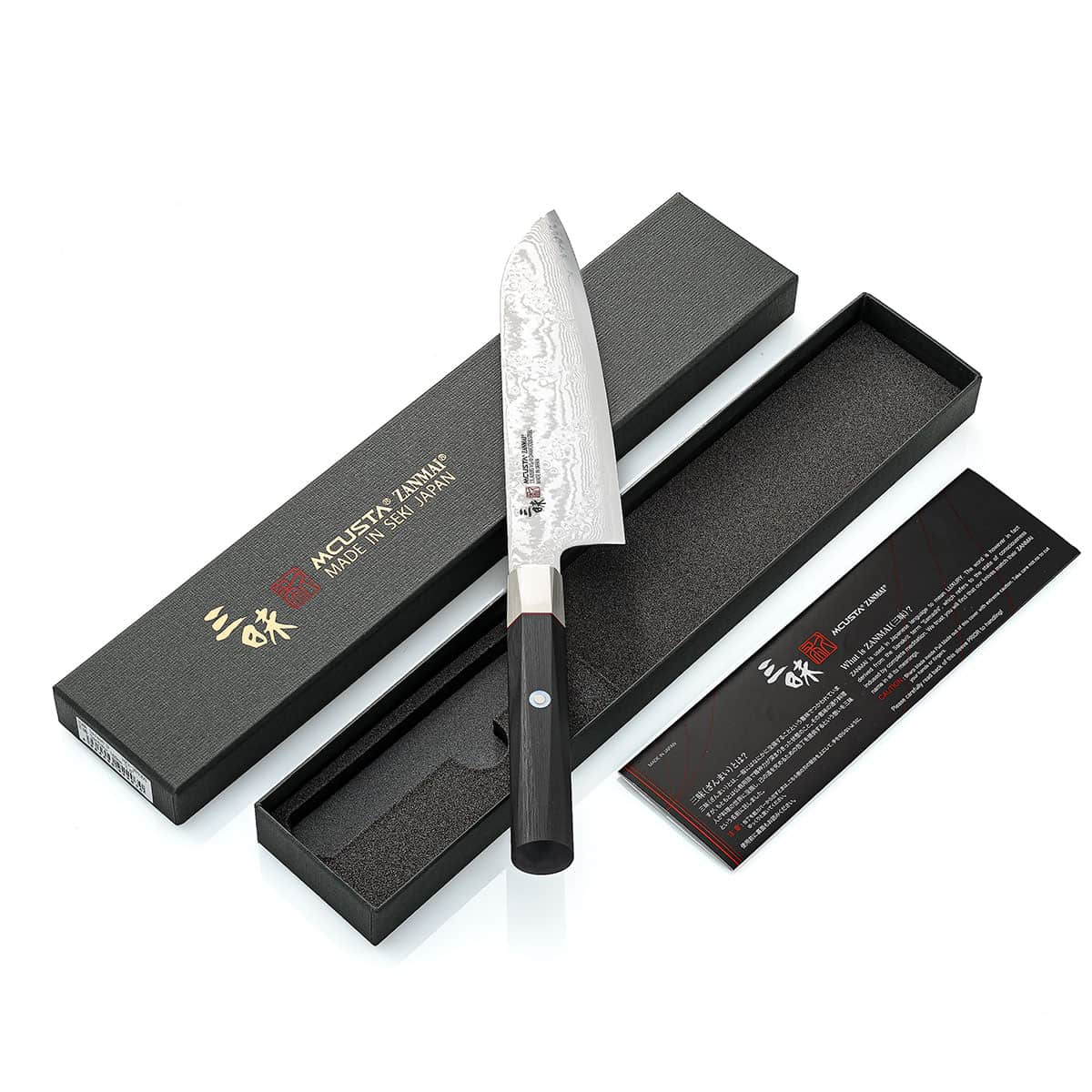 Mcusta zanmai Damascus Santoku Knife 18 cm Hybrid Splash HZ2-3003DS