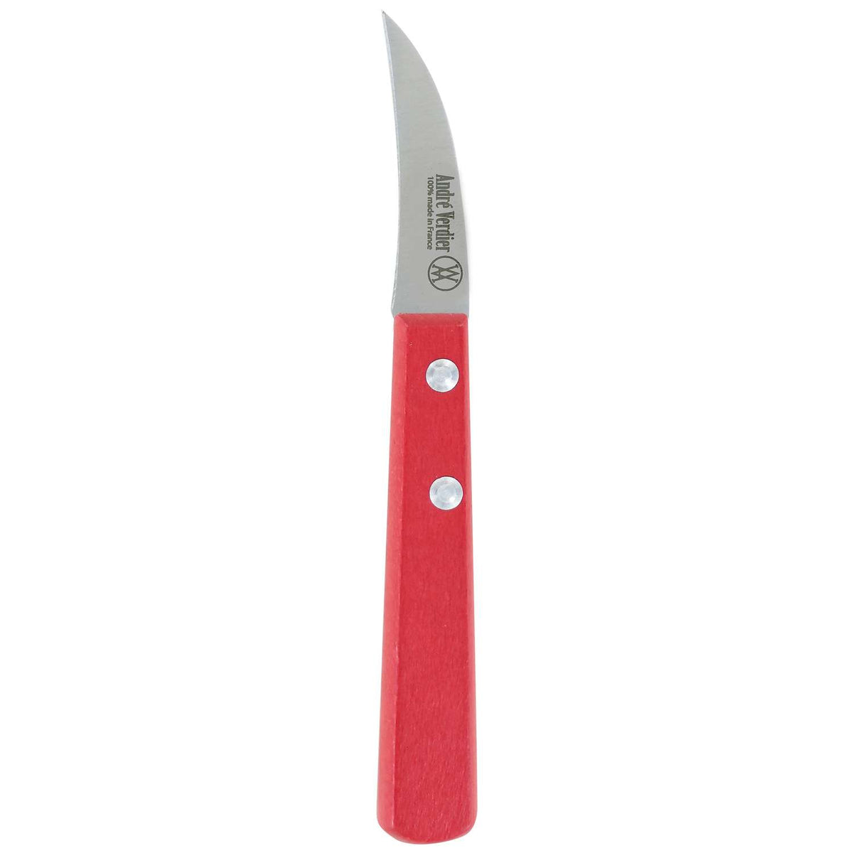 Andre verdier Peeling Knife 6 cm Red Wooden Handle Prepa Culi