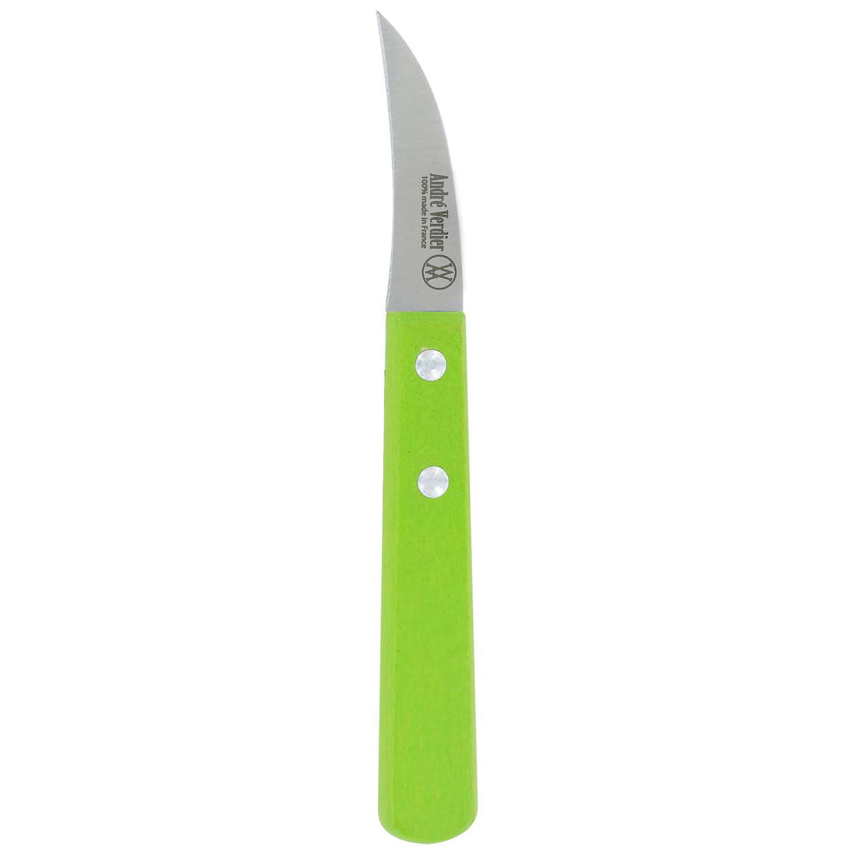 Andre verdier Peeling Knife 6 cm Green Wooden Handle Prepa Culi