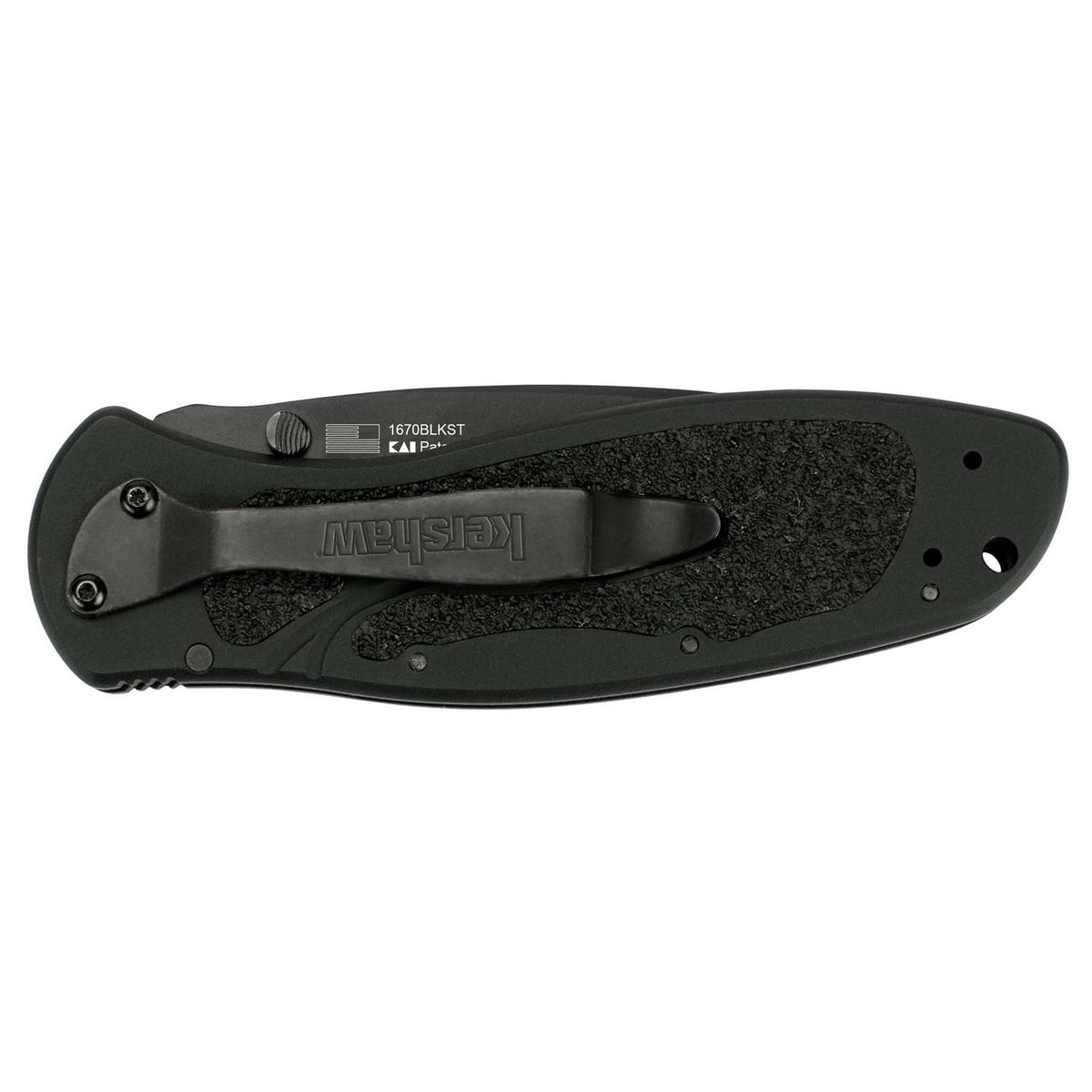 Kershaw Blur Black Serrated Ceracote Pocket Knife 9 cm Black Handle 111 gr 1670BLKST