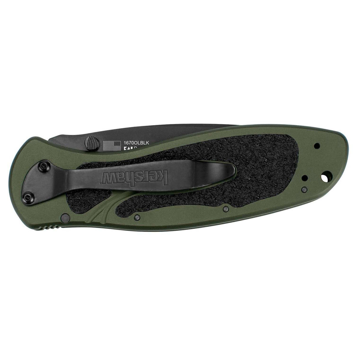 Kershaw Blur Black Ceracote Pocket Knife 9 cm Olive/Black Handle 111 gr 1670OLBLK