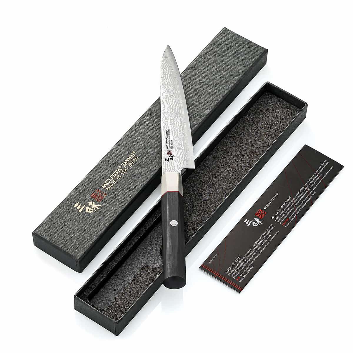Mcusta zanmai Damascus Utility Knife 15 cm Hybrid Splash HZ2-3002DS