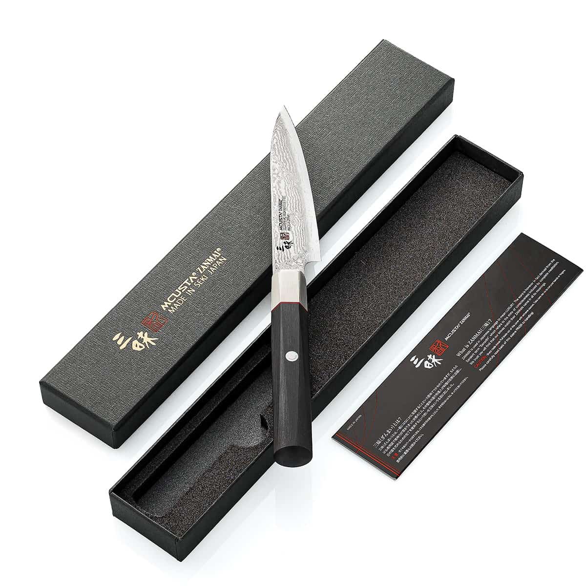 Mcusta zanmai Damascus Utility Knife 11 cm Hybrid Splash HZ2-3001DS