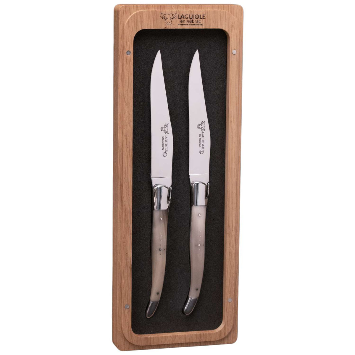 Laguiole en aubrac Steak Knives 12 cm With Horn Handle 6 pcs Set Laguiole en Aubrac 22C99PC1H