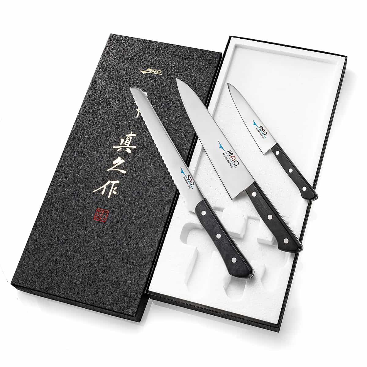 MAC Knives Set 3 pcs In Gift Box Chef Series CHEF-33